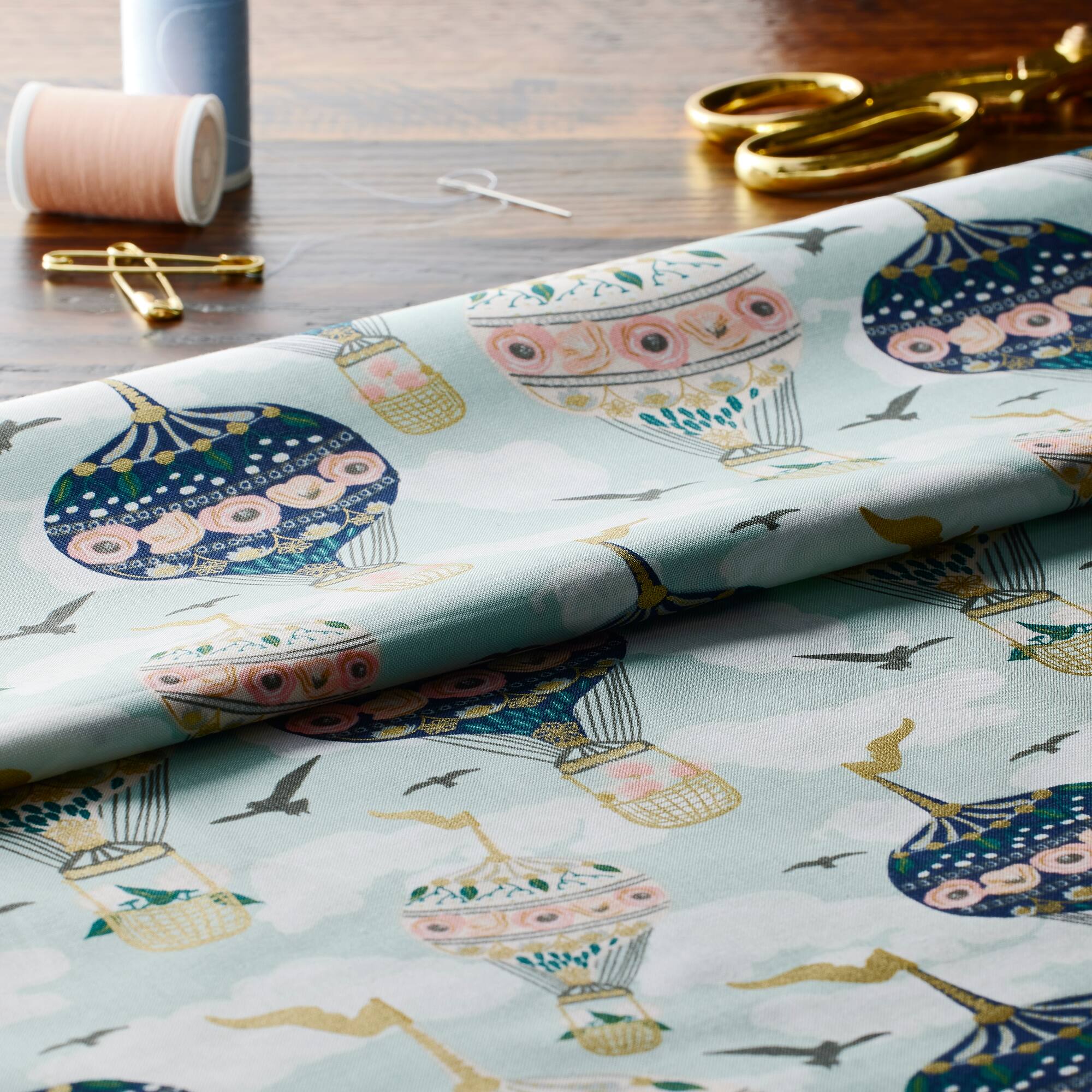 Camelot Fabrics Up Up Away Balloon Novelty Cotton Fabric